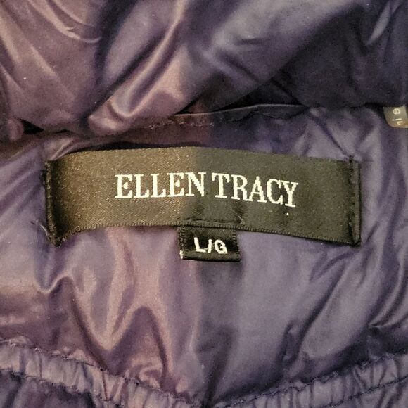 ELLEN TRACY DOWN FILLED PUFFER DUAL CLOSURE Packable Parka Hood - Picture 15 of 15